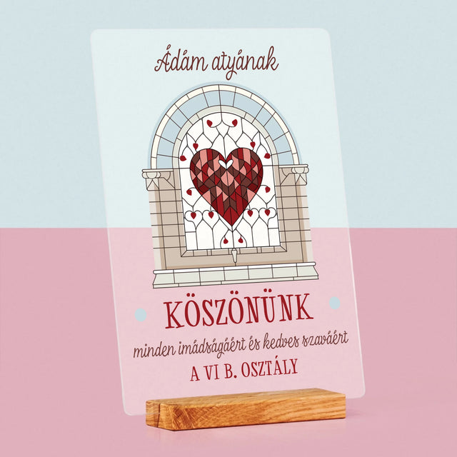 Név És Aláírás: Köszönünk Minden Imát - Akrilüvegre Nyomtatott Kép