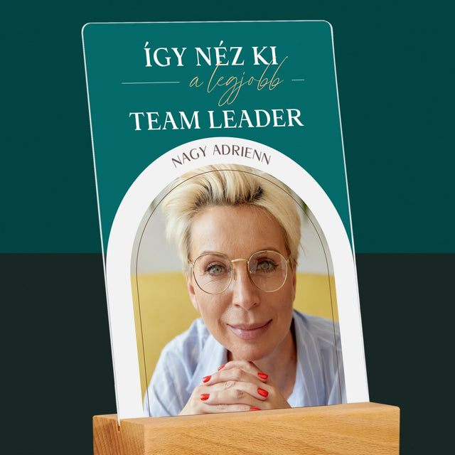 Fotó És Felirat: A Legjobb Csoportvezető - Akrilüvegre Nyomtatott Kép