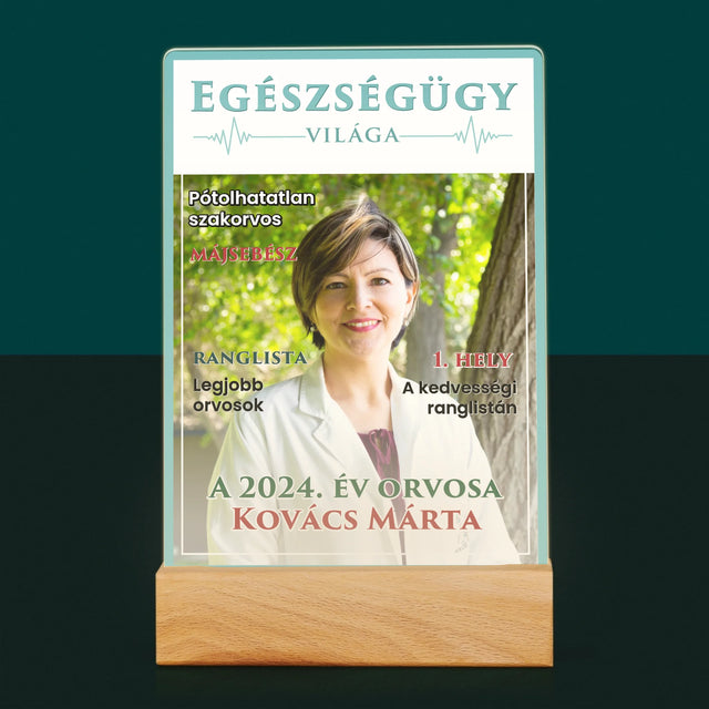 Újság Címlap: Egészségügy Világa - Akrilüvegre Nyomtatott Kép