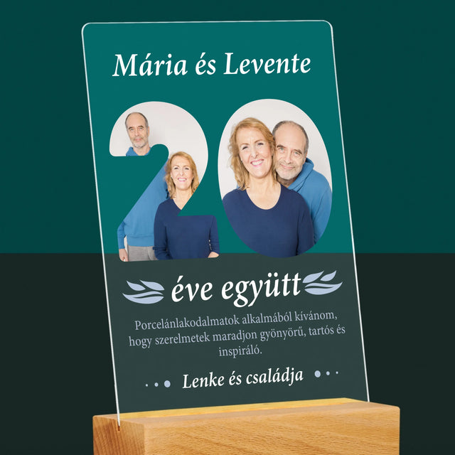 Szó Fotókból: 20 Éve Együtt - Akrilüvegre Nyomtatott Kép
