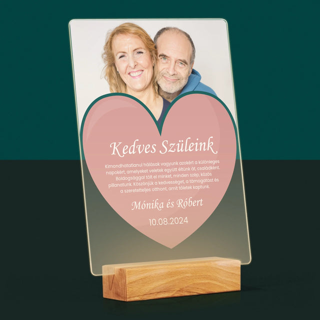 Fotó És Felirat: Szeretett Szüleink - Akrilüvegre Nyomtatott Kép