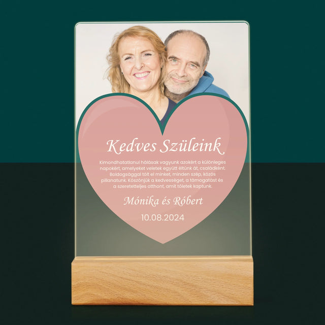 Fotó És Felirat: Szeretett Szüleink - Akrilüvegre Nyomtatott Kép