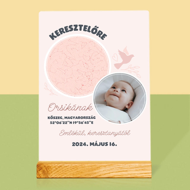 Csillagtérkép: Keresztelőre - Akrilüvegre Nyomtatott Kép