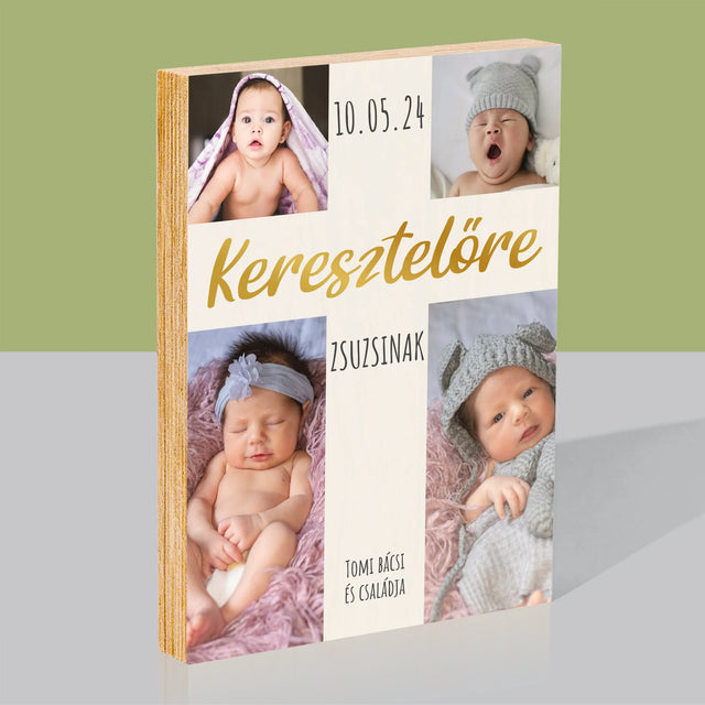 Fotókollázs: Keresztelő Kereszt - Nyomtatás Fára