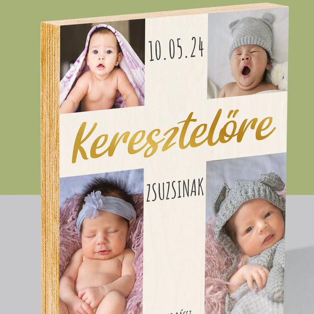Fotókollázs: Keresztelő Kereszt - Nyomtatás Fára