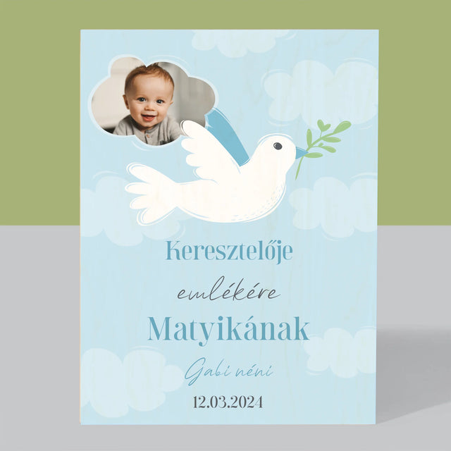 Fotó És Felirat: Keresztelői Emlék Galamb - Nyomtatás Fára