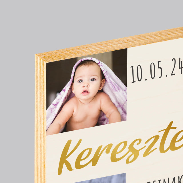 Fotókollázs: Keresztelő Kereszt - Nyomtatás Fára