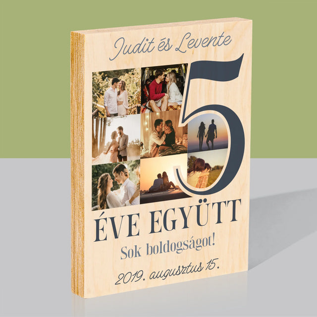 Fotókollázs: 5 Éve Együtt - Nyomtatás Fára