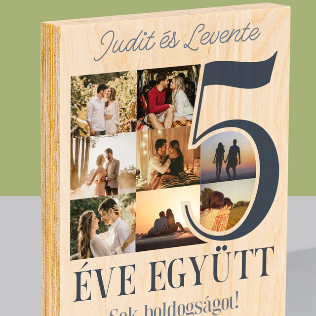 Fotókollázs: 5 Éve Együtt - Nyomtatás Fára
