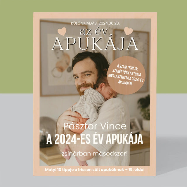 Újság Címlap: Az Év Apukája - Nyomtatás Fára