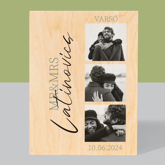 Fotókollázs: Mr&Mrs Esküvői - Nyomtatás Fára
