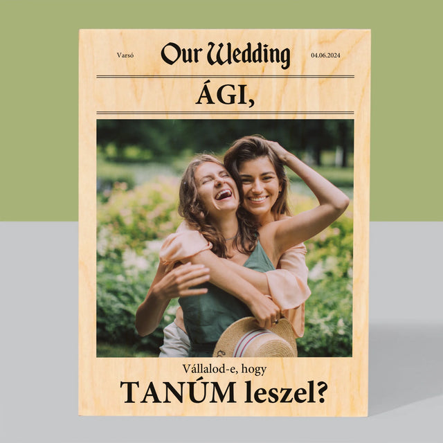 Fotó És Felirat: Our Wedding Tanú - Nyomtatás Fára