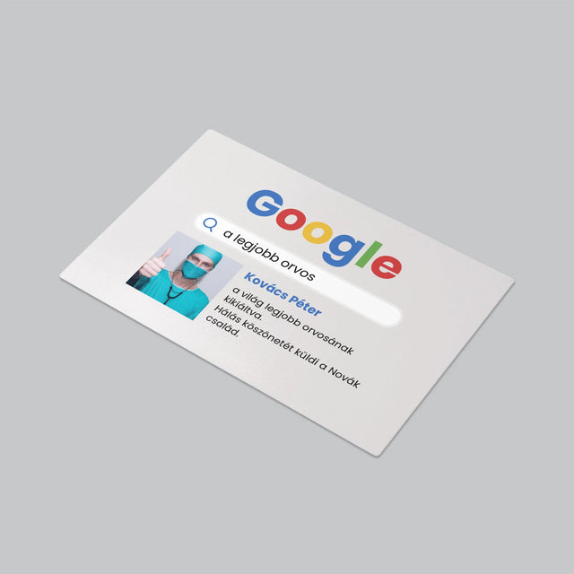 Fotó És Felirat: Google-Találat A Legjobb Orvosra - Íróasztal Alátét