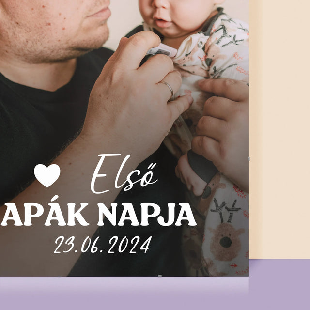 Fotó és aláírás: Első Apák napja - Személyre szabott poszter | HU