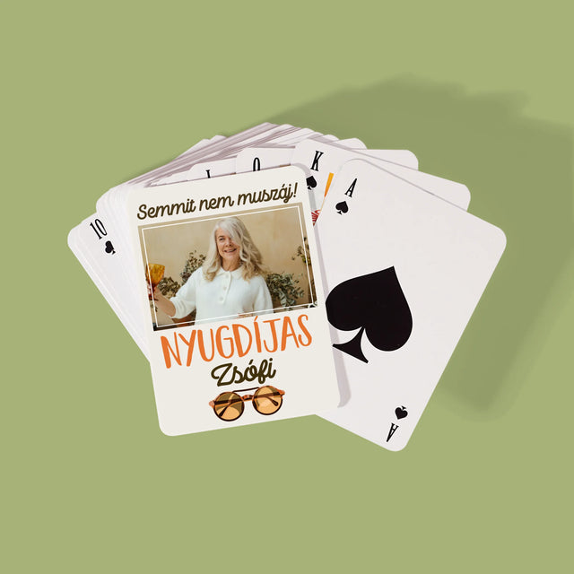 Fotó És Felirat: Semmit Nem Muszáj! Nyugdíjas - Kártyapakli