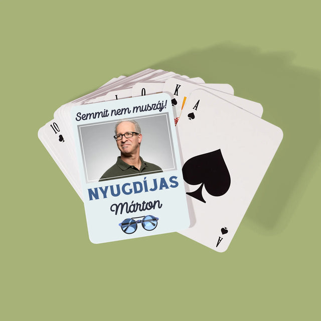 Fotó És Felirat: Semmit Nem Muszáj! Nyugdíjas - Kártyapakli