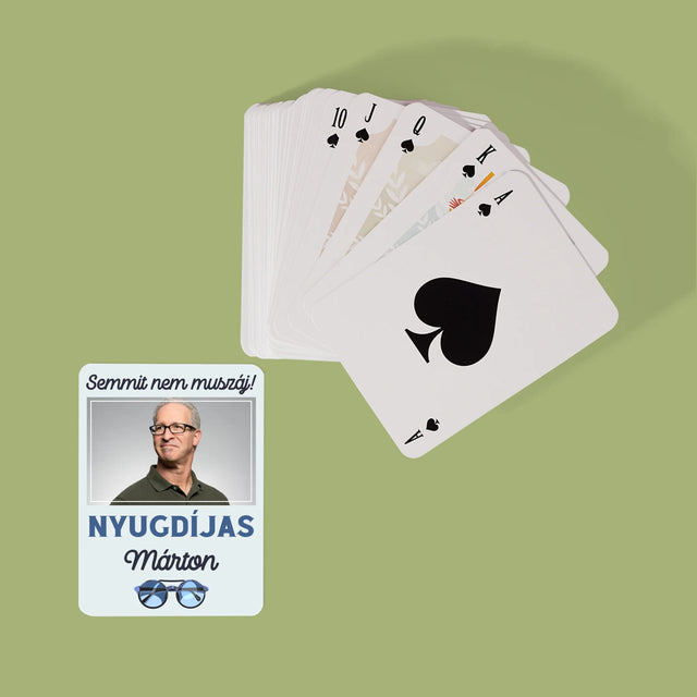 Fotó És Felirat: Semmit Nem Muszáj! Nyugdíjas - Kártyapakli