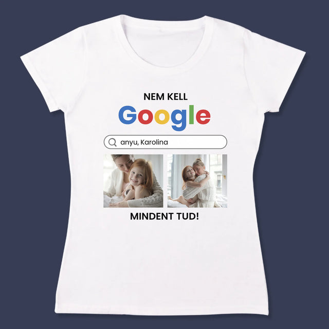 Fotókollázs: Nincs Szükségem A Google-Ra - Női Póló