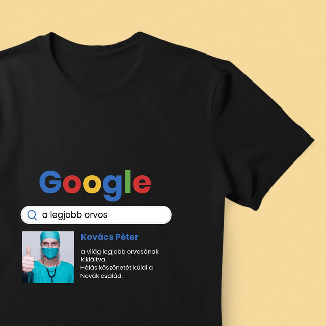 Fotó És Felirat: Google-Találat A Legjobb Orvosra - Férfi Póló