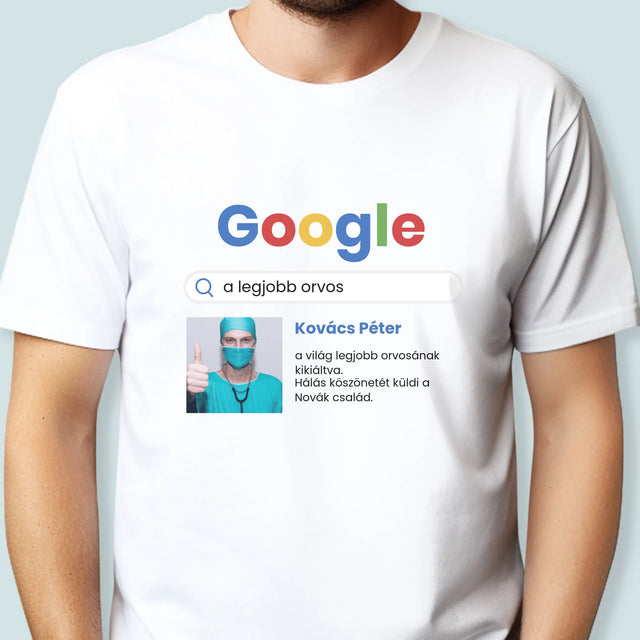 Fotó És Felirat: Google-Találat A Legjobb Orvosra - Férfi Póló