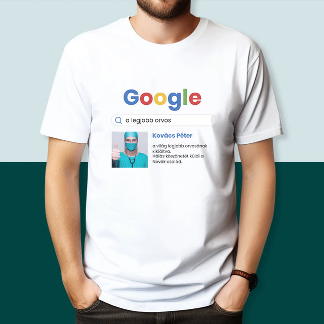 Fotó És Felirat: Google-Találat A Legjobb Orvosra - Férfi Póló
