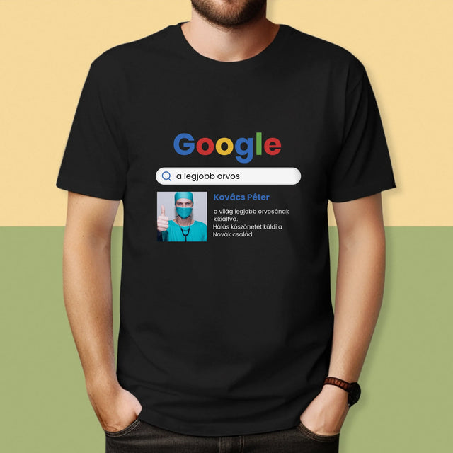 Fotó És Felirat: Google-Találat A Legjobb Orvosra - Férfi Póló