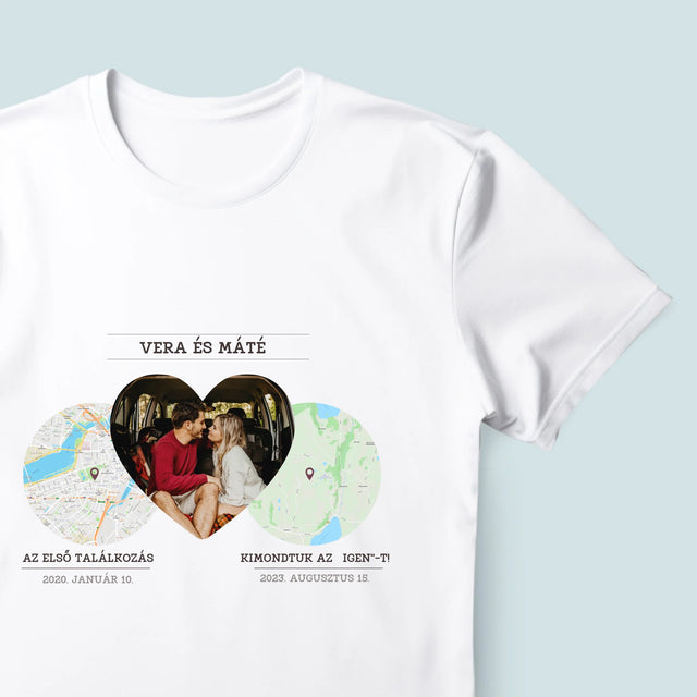 Városi Térkép: Helyeink - Férfi Póló