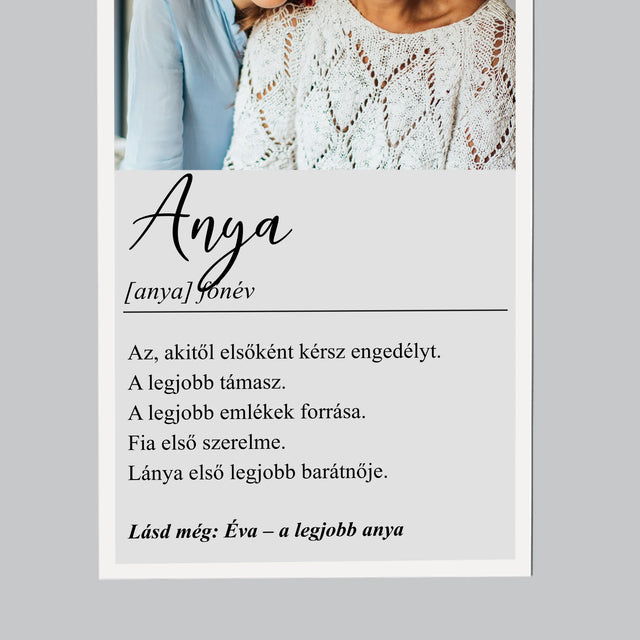 Fotó És Felirat: Anya, Fogalom - Hűtőmágnes