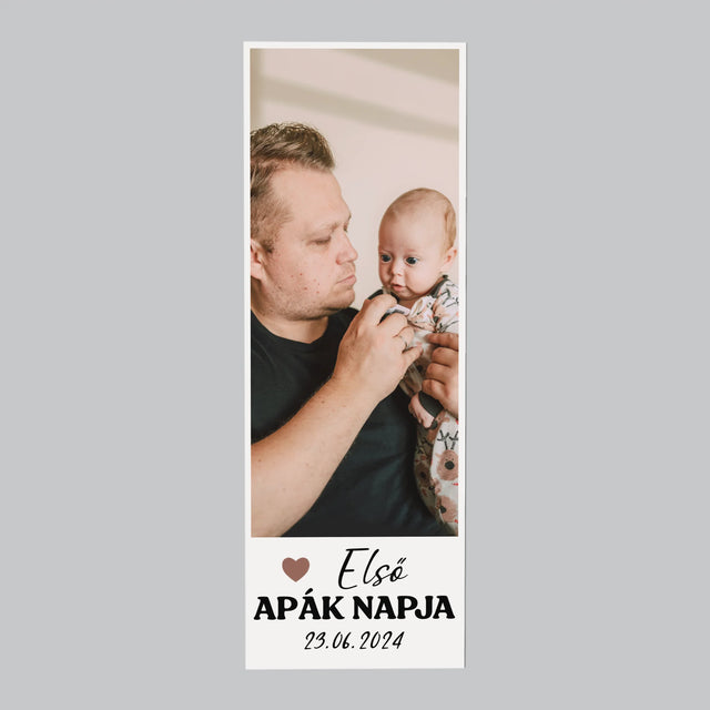 Fotó és felirat: Első Apák napja - Hűtőmágnes | HU