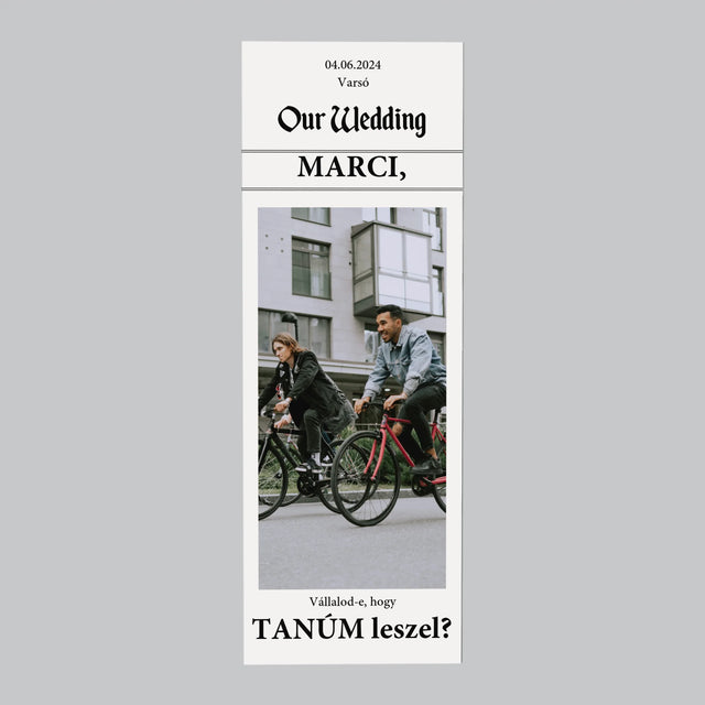 Fotó És Felirat: Our Wedding Tanú - Hűtőmágnes