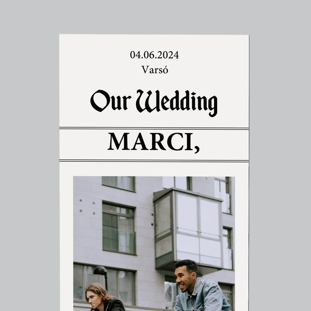 Fotó És Felirat: Our Wedding Tanú - Hűtőmágnes