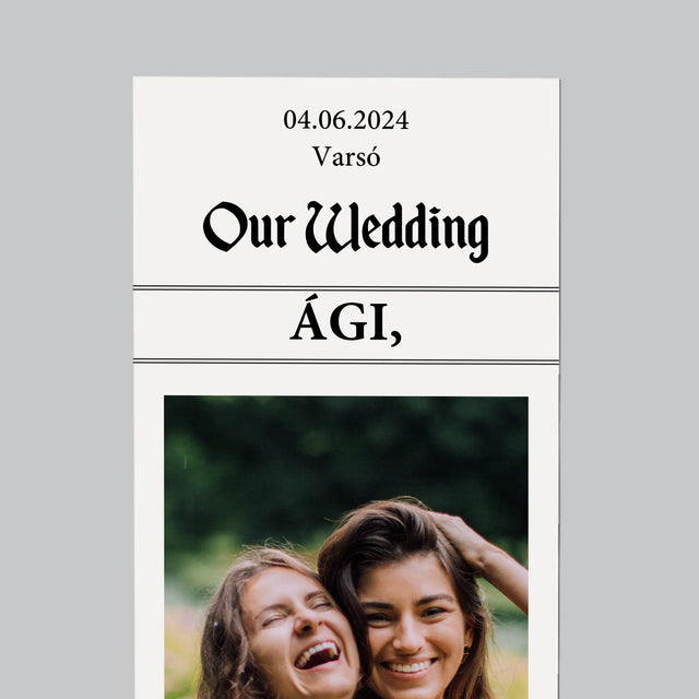 Fotó És Felirat: Our Wedding Tanú - Hűtőmágnes