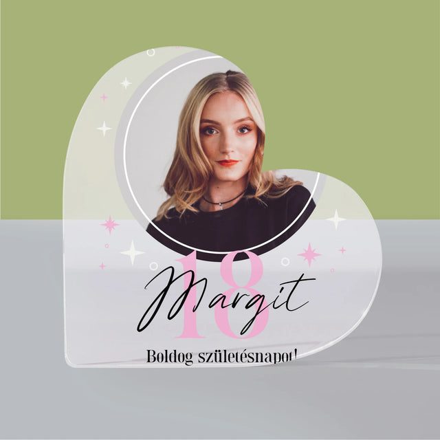 Fotó És Felirat: 40. Születésnap - Akrilüveg Szív