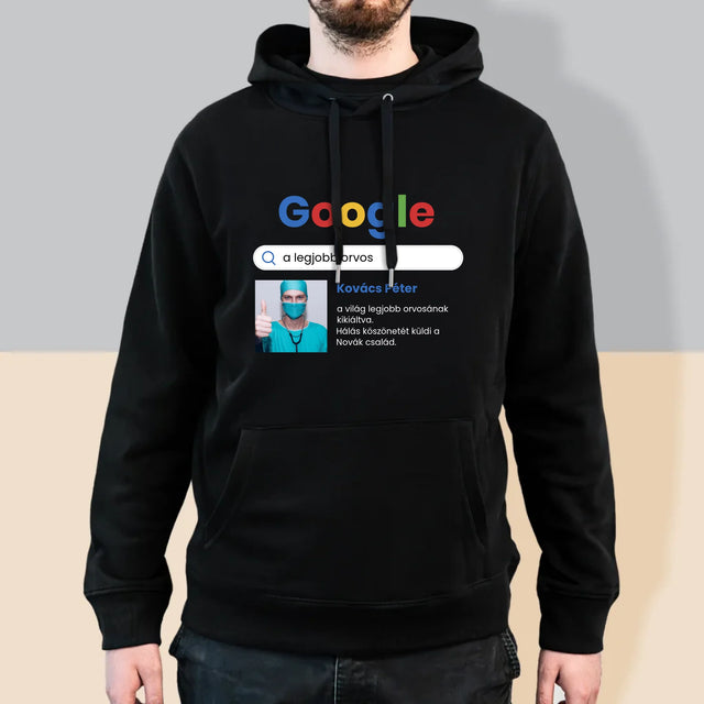 Fotó És Felirat: Google-Találat A Legjobb Orvosra - Férfi Kapucnis Pulóver 