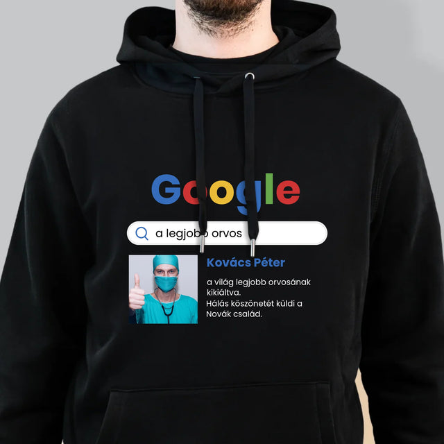 Fotó És Felirat: Google-Találat A Legjobb Orvosra - Férfi Kapucnis Pulóver 