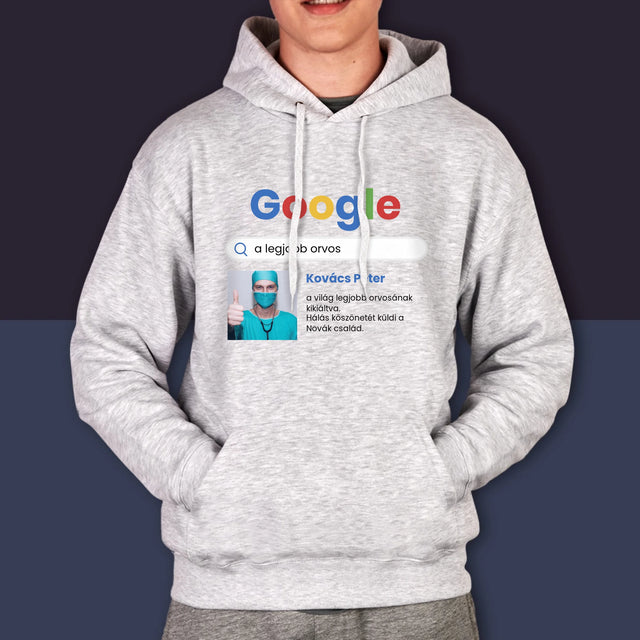 Fotó És Felirat: Google-Találat A Legjobb Orvosra - Férfi Kapucnis Pulóver 