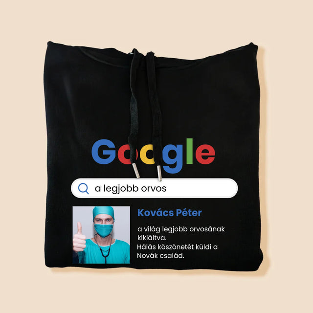 Fotó És Felirat: Google-Találat A Legjobb Orvosra - Férfi Kapucnis Pulóver 