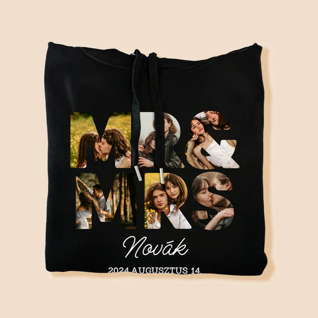 Szó Fotókból: Mr&Mrs - Férfi Kapucnis Pulóver 