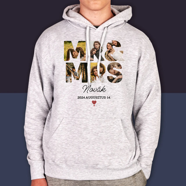 Szó Fotókból: Mr&Mrs - Férfi Kapucnis Pulóver 