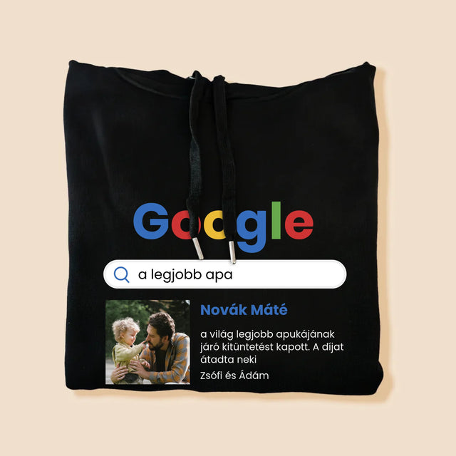 Fotó És Felirat: Legjobb Apa Google Keresés - Férfi Kapucnis Pulóver 