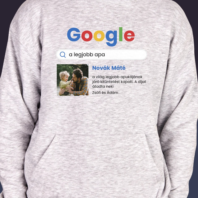Fotó És Felirat: Legjobb Apa Google Keresés - Férfi Kapucnis Pulóver 