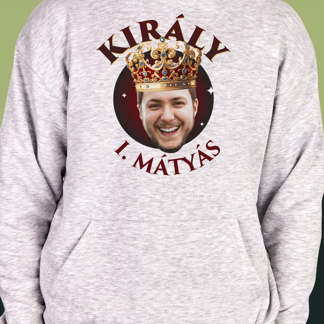 Fotó És Felirat: Király Fénykép - Férfi Kapucnis Pulóver 