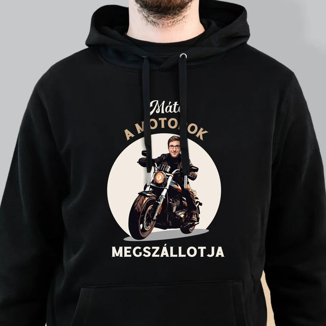 A Te Karaktered: A Motorok Fanja - Férfi Kapucnis Pulóver 