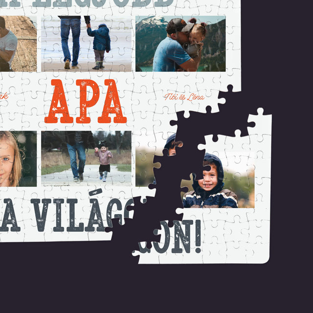 Fotókollázs: A Legjobb Apa A Világon Fénykép - Puzzle