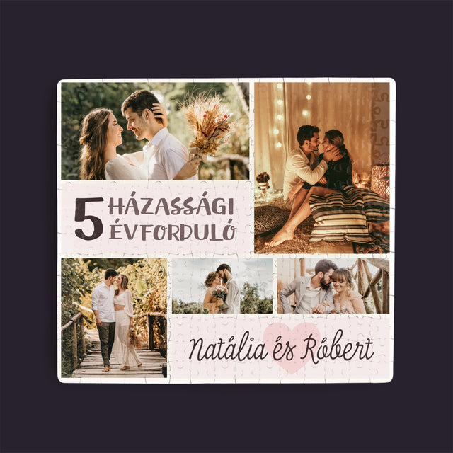 Fotókollázs: 5. Házassági Évforduló - Puzzle