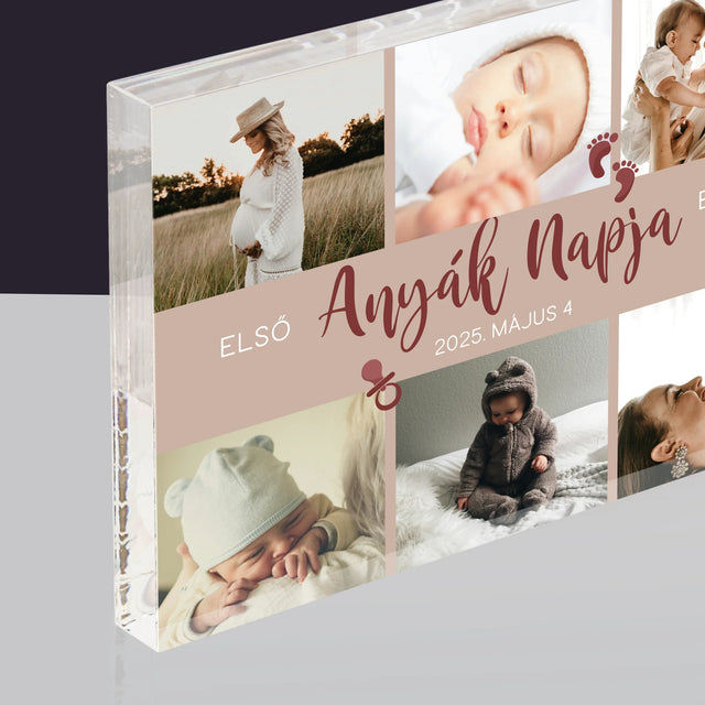 Fotókollázs: Első Anyák Napja - Akrilüveg