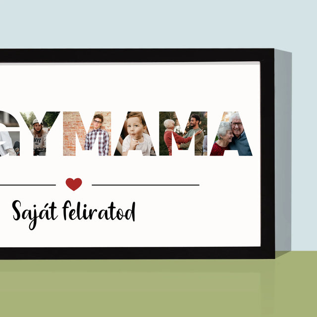 Szó Fotókból: Nagymama A Képeidből - Keretes Nyomtatott Kép 20X40