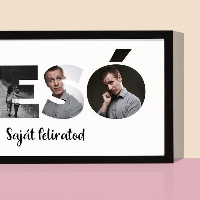 Szó Fotókból: Tesó Képekből - Keretes Nyomtatott Kép 20X40