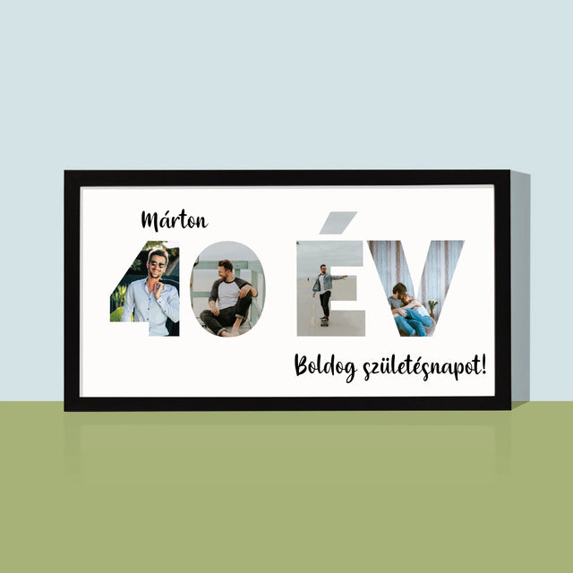 Szó Fotókból: 40 Év A Képeidből - Keretes Nyomtatott Kép 20X40