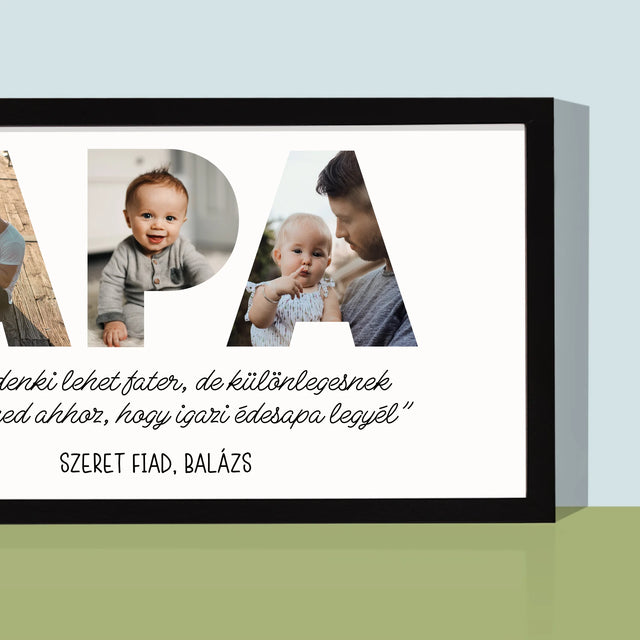 Szó Fotókból: A Kivételes Apám - Keretes Nyomtatott Kép 20X40